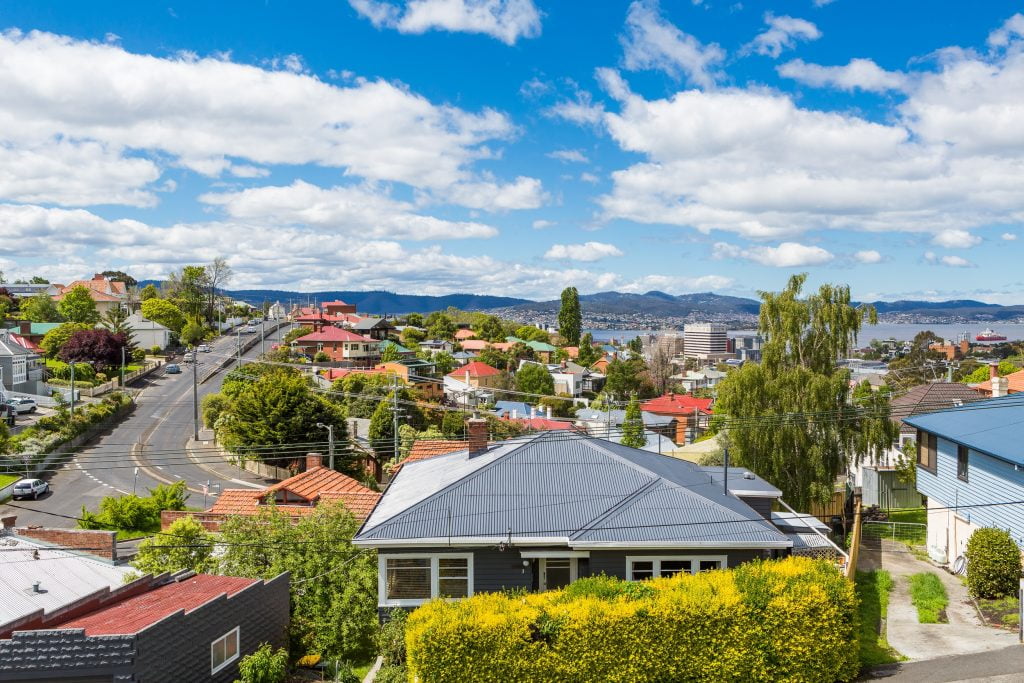 Birdseye view of west hobart