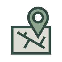 Pin drop on map icon in the Fall brand