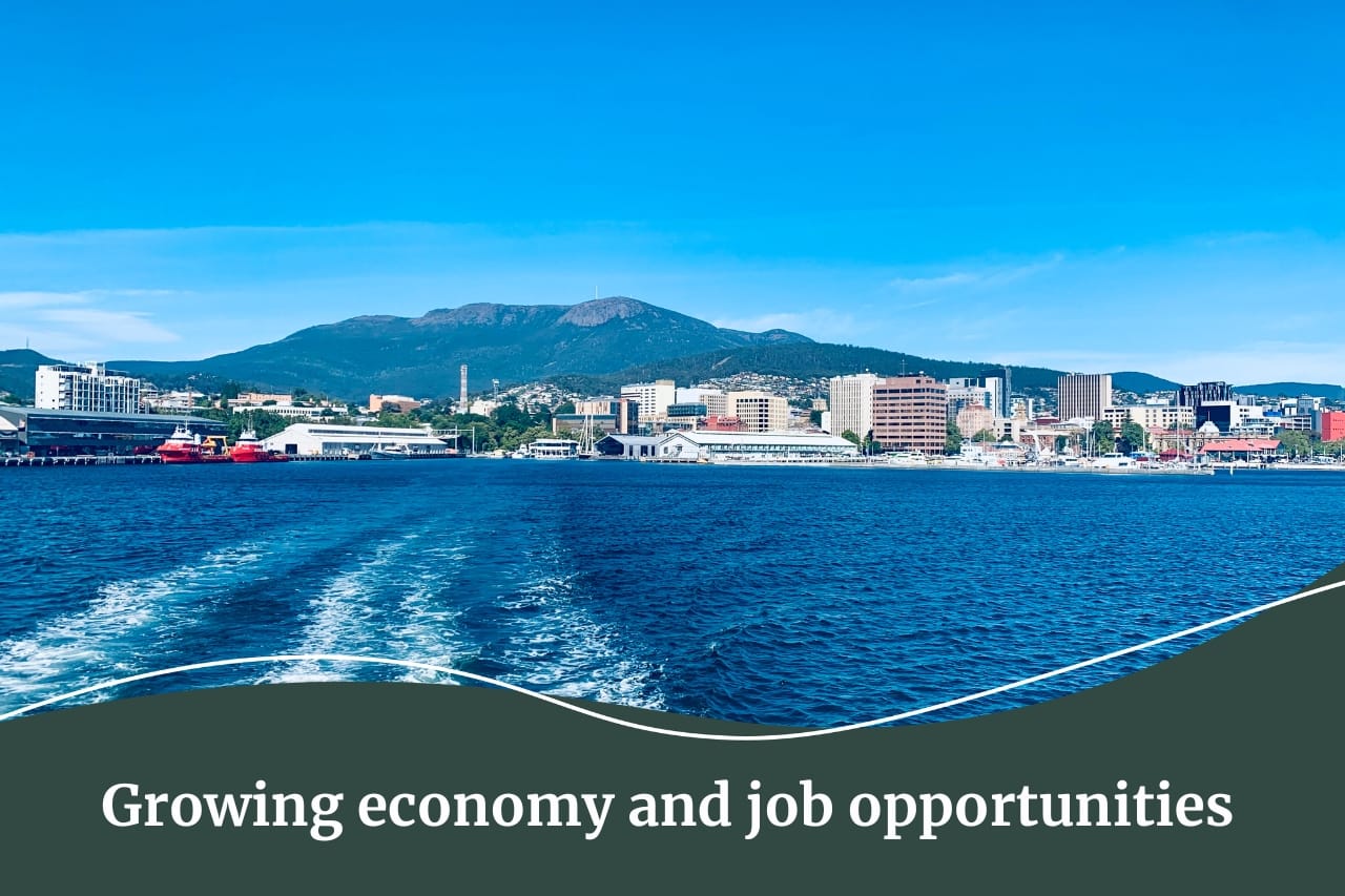 Image of moving to Southern Tasmania on a boat - growing economy and job opportunities in Tasmania