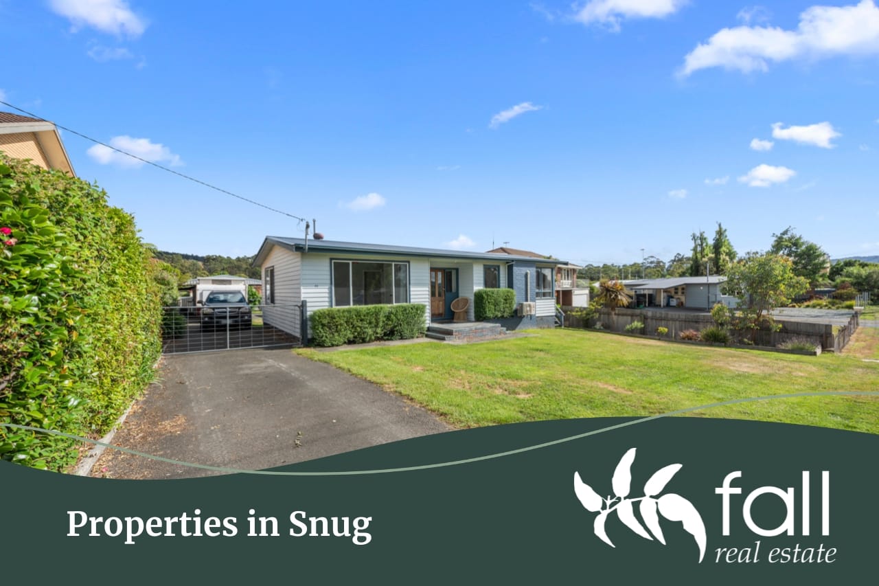 Properties found in Snug, Tasmania, written by Fall Real Estate