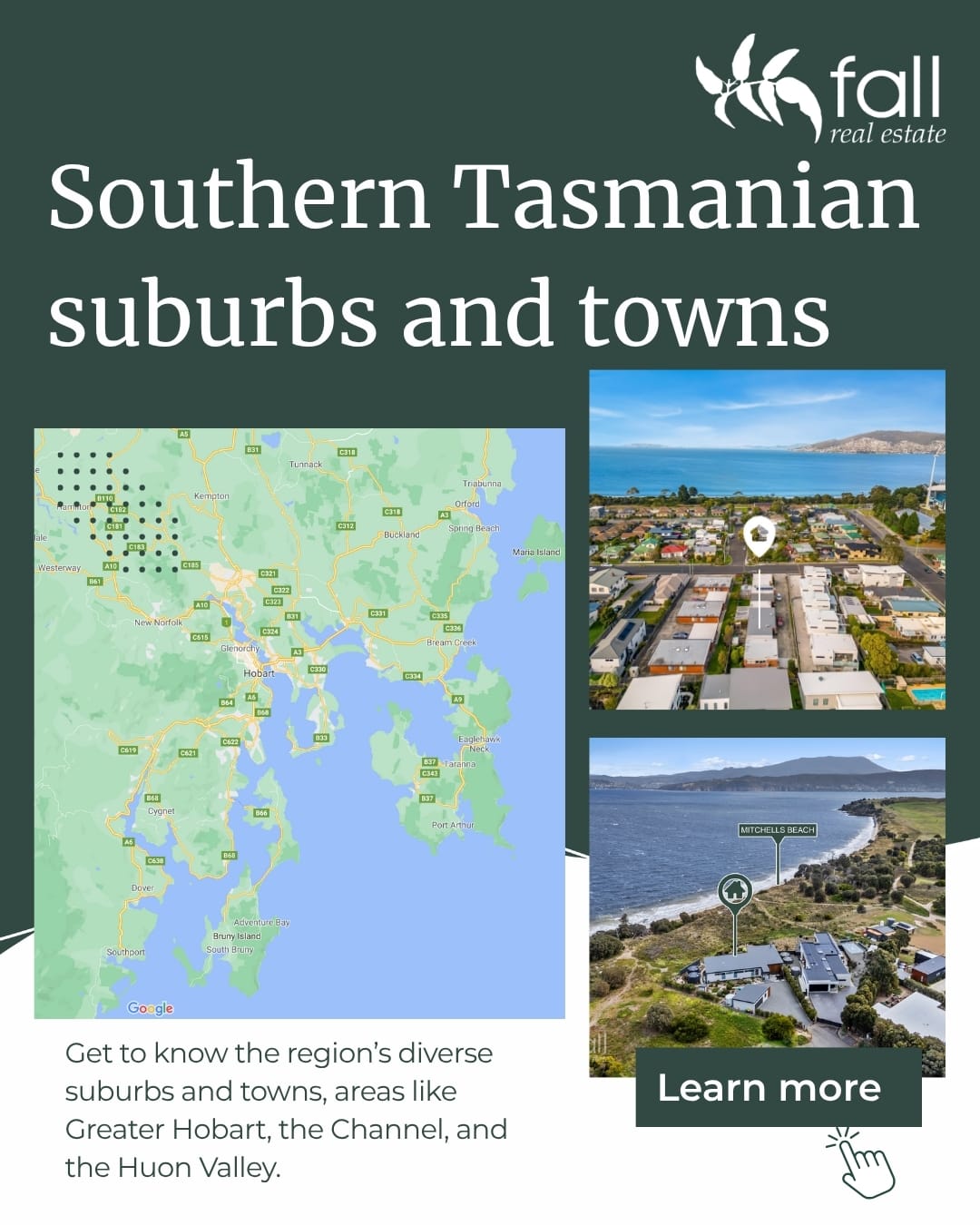Southern Tasmanian suburbs and towns | Fall Real Estate