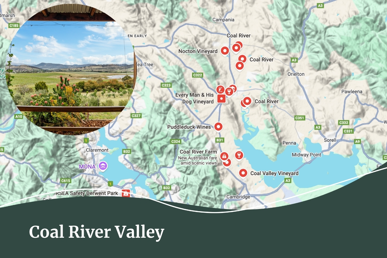 Map of Coal River Valley Tasmania | Fall Real Estate
